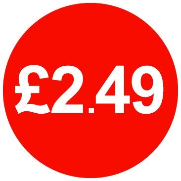 30mm Price Stickers Pack of 500 - Red - £2.49