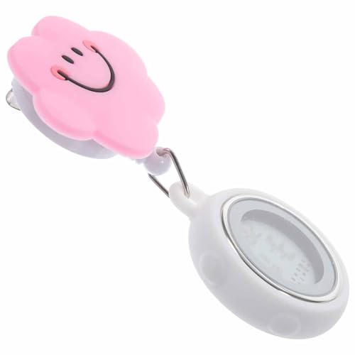 EXCEART デジタルポケットウォッチ ナース用伸縮式クリップオン看護師時計 多機能ストップウォッチ付き 医療スタッフ向け日付 アラーム 週