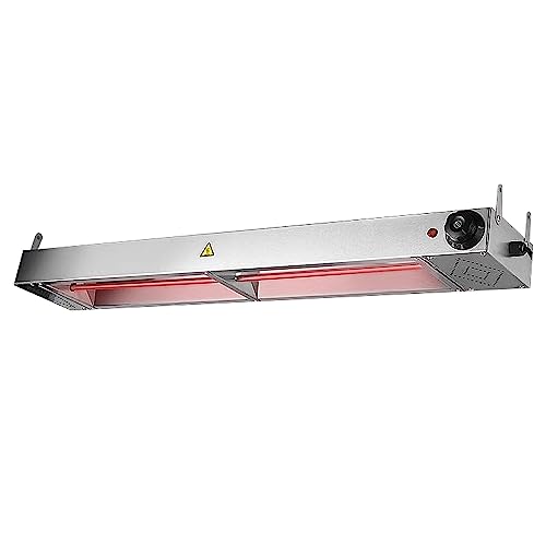 Lampe Chauffante VFDZ Inox 60cm - Chauffe-Plat Buffet Réglable 30-85°C