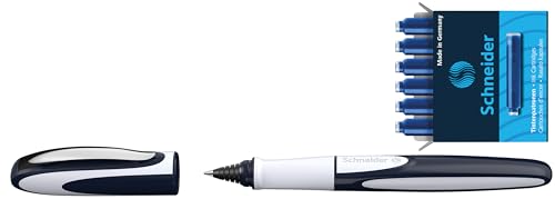 Image of Schneider Ray Rollerball Pen Gift Set Deep Blue /Grey Ink Colour: Blue