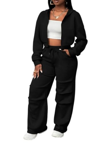 Image of Q - RIOUS Women's Baggy Mid Waisted Lounge Sweat Pants with Drawstring Athletic Flared Joggers with Pockets