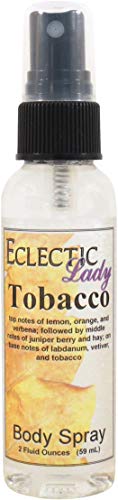 Eclectic Lady Tobacco Body Spray, 2 ounces, Body Mist for Women with Clean, Light & Gentle Fragrance, Cologne with Soft, Subtle Aroma For Daily Use