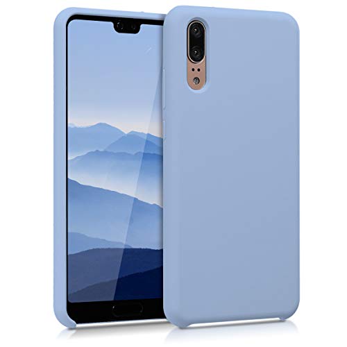 kwmobile Cover per Huawei P20 Custodia - Back Case per Smartphone in Silicone TPU - Protezione Gommata - blu chiaro matt