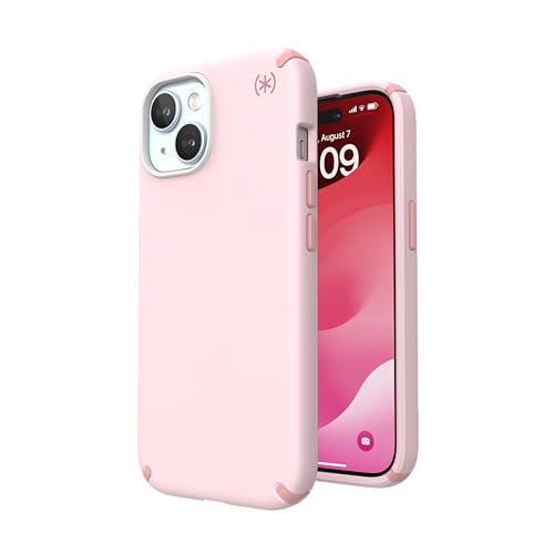Image of Speck Pink iPhone 15 Plus Case - MagSafe Presidio2 Grip
