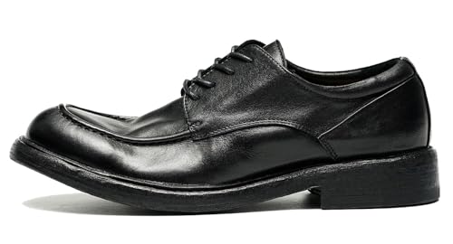 Santimon Mens Oxfords Fomarl Dress Genuine Leather Goodyear Welted Handicraft Derby Fashion Tuxedo Wedding Business Casual Prom Shoes for Men2