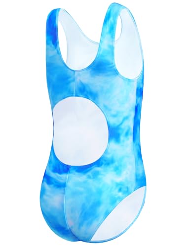 Girls Swimsuits One-Piece Kids Bathing Suits Back Cutout Swimwear for Summer Beach