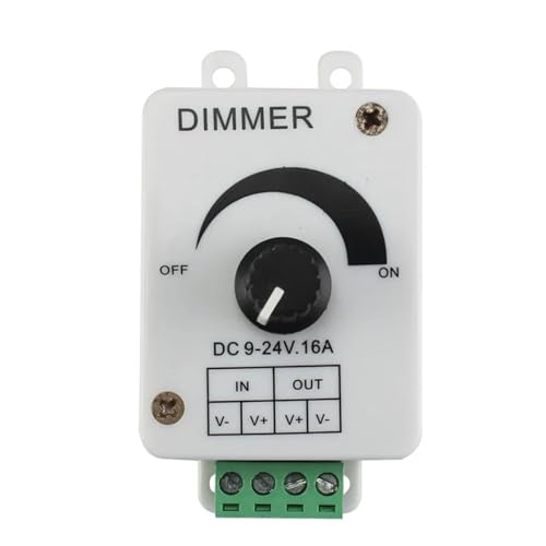 LED Rotary Dimming Switch DC 9V 12V 24V 16A Constant Voltage PWM Single Color 5050 2835 3014 Light With Knob On/Off Controller