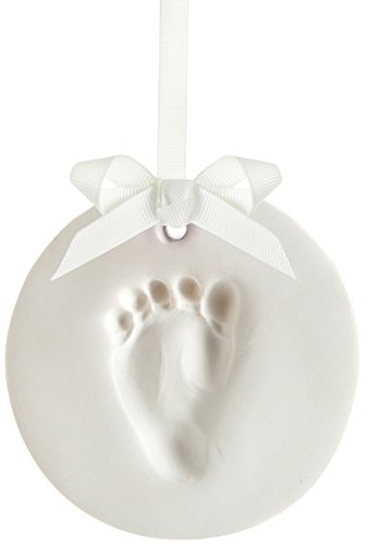 Tiny Ideas Baby Handprint or Footprint DIY Keepsake Ornament Kit, Nursery Décor, Creative Baby Gift, Addition to Baby Registry, White #1