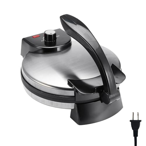Electric Press For Pancakes And Flatbreads Stainless Steel Nonstick Roti Maker Adjustable Temperature Control Baking Pan