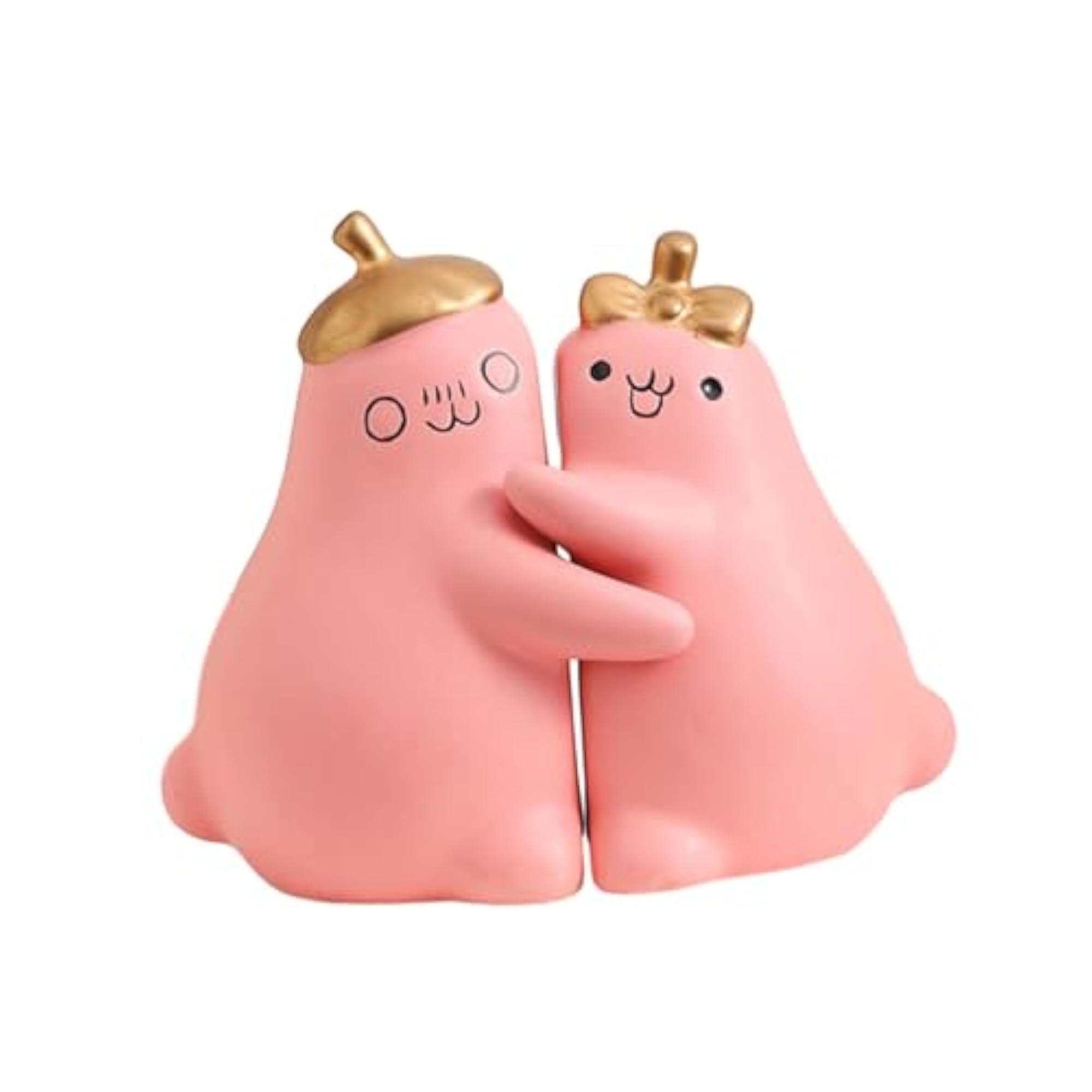 Ceramic Hugging Pear Bookend for Modern Decor