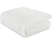 NTBAY Microfiber Toddler Quilt, Lightweight and Warm Solid Color Crib Quilted Comforter, 39 x 47 inches, White