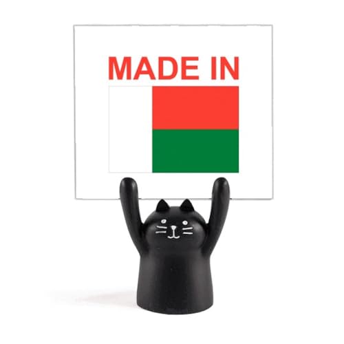 Mémo Chat Noir Madagascar contre le désordre - Support de notes pour bureau rangé
