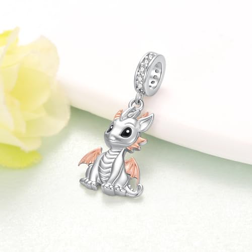 Dragon Gifts 925 Sterling Silver Dragon Charms Cute Animal Jewelry Gifts for Women3