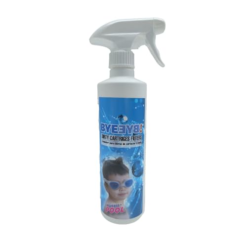 YMBERSA Silvered Pool BYEY! Dirty Cartridges Filters 500 ml Nettoyant pour filtres à cartouche et maille