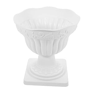 OFFSCH 2 Stuks Romeinse Zuil Bloempot Urnen Plantenbakken Bloemen Decoratie Vintage Decor Voor Thuis Bruiloft Balkon Plantenbak Balkon Accessoire Tuin Urn Plantenbak Planter Plastic