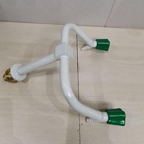 Grifo doble de cobre para uso en laboratorio, diseño plano duradero para un control eficiente del agua