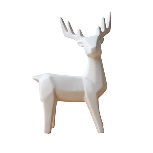 Cadeaux de pendaison de crémaillère : statue de cerf en céramique unique