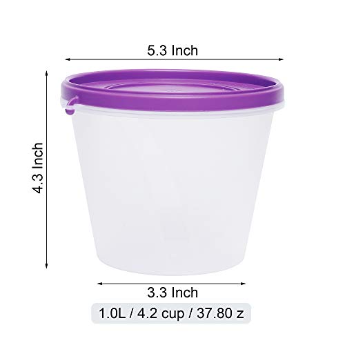 Image of Cutting EDGE Nesterware 1000ml Stackable Food Container (Set of 12, Purple) | BPA-free plastic, stackable design, leak-proof, kitchen storage, pantry, fridge, meal prep, reusable, travel use