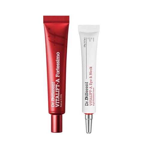 Dr.Different VITALIFT-A Full-Zone Retinal Duo : Fortessimo + Eye&Neck | Intensive Anti-Aging Cream for Wrinkle Reduction, Elasticity, Lifting | K-Skincare made by Korean Dermatologist