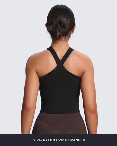 Aoxjox Women's Workout Cross-Neck Sport Bras Fitness Elanor Bra Yoga Crop Tank3