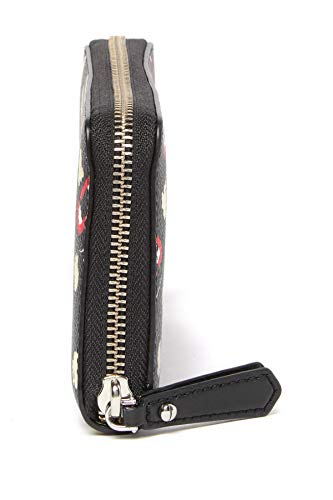 Marc Jacobs Women's Popcorn Scream Printed Coated Canvas Standard Continental Wallet Black Multi One Size3