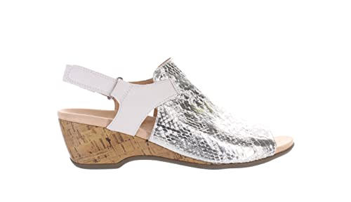 Vionic Womens Paradise Tatiana Silver Ankle Strap Heels Size 10