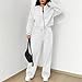 ZGHQHCDRH Workout Sets For Women Sweatsuit Comfiest Airport Outfits Womens 2 Piece Tracksuit Fall Fashion Long Sleeve Zip Up Crop Sweatshirt Pants Outfits Jogger Sweatsuit Sets Clothing (White,M)
