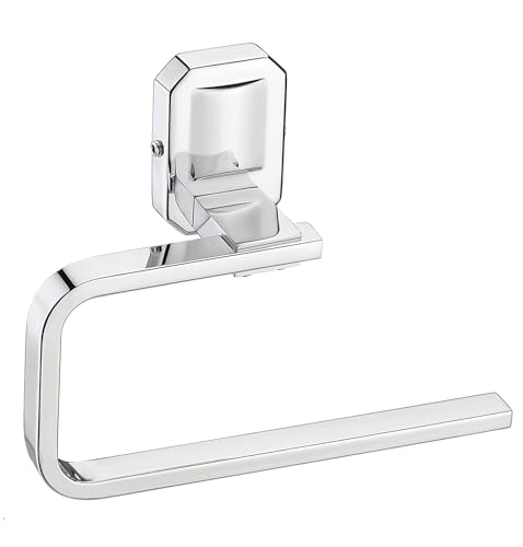 Image of Plantex (Primax) 304 Grade Stainless Steel Wash Basin Towel Holder /Hand Napkin Hanger /Towel Ring for Kitchen /Bathroom Accessories - Cute (Chrome)