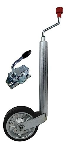 trailer parts4u ALKO 1222437 AL-KO Roue Jockey Ø 48 300 kg antidérapante pour remorque, Caravane, Camping-Car, Camping