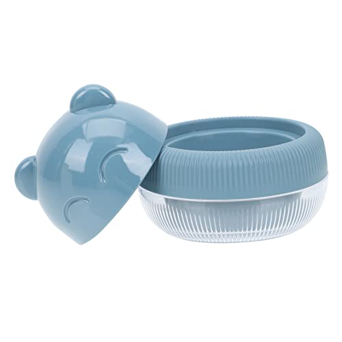 Mikinona ベア型メイクアップスポンジホルダー 通気性あり 防塵デザイン メイクパフ収納ケース コンパクト 軽量 旅行用