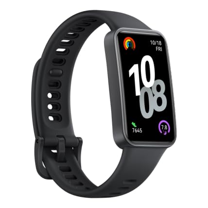 HUAWEI Reloj Inteligente Band 10 de aleación de Aluminio con hasta 14 días de duración de la batería, iOS y Android, HRV Promedio del sueño e información del sueño con un rastreador de monitoreo de