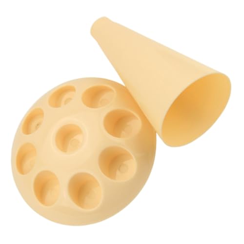POPETPOP soporte para manga pastelera organizador soporte de bolsa soporte para bolsas Pararse kit de tubería de glaseado consejos de formación de hielo el plastico Yellow