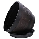 Petit pot : ce pot de fleurs en plastique est multifonctionnel et peut servir de seau pour stocker de l'eau ou d'autres objets. pot de fleurs de jardin