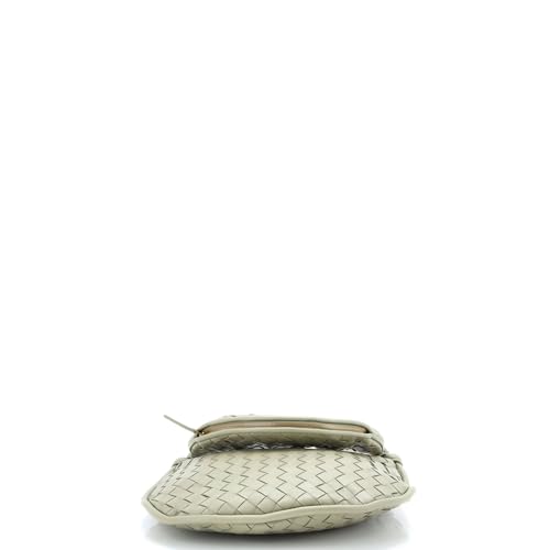 Pre-Loved Gemelli Shoulder Bag Intrecciato Leather Medium, Neutral4