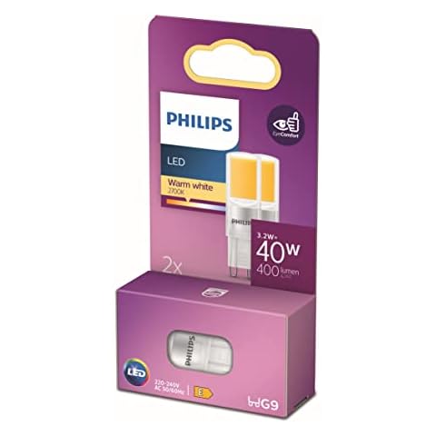 Philips - Bombilla LED Clásica G9, Luz Blanca Cálida Cover