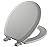 MAYFAIR 41EC 162 Cameron Toilet Seat will Never Loosen and Easily Remove, ROUND, Durable Enameled Wood, Silver