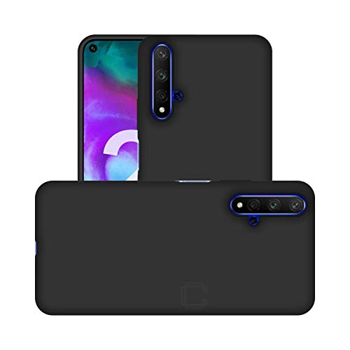 Image of Case Creation for Honor 20 2019 Back case, Huawei Honor 20 Slim Flexible Smart Look case with 360 Camera All Angle Protection (Pure Black)