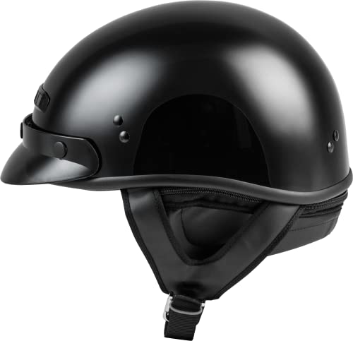 Gmax Gm-35 Motorcycle Street Half Helmet (Black, Medium) #TOP3