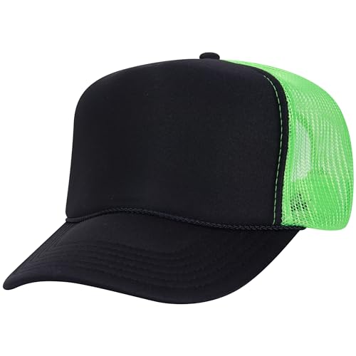 Image of OTTO Polyester Foam Front 5 Panel High Crown Mesh Back Trucker Hats in 97, Bulk, Wholesale
