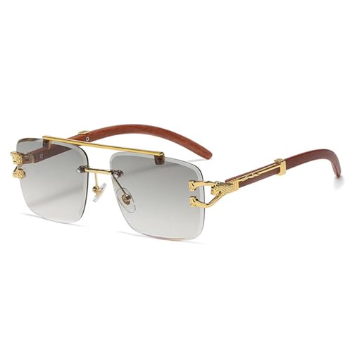 Lunettes de soleil sans monture carré LVTFCO pour femmes et hommes