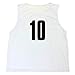 ビブス 10番 大人用 ゼッケン メッシュ サッカー バスケ フットサル 学校 行事 自治体 運動会 ホワイト 1枚