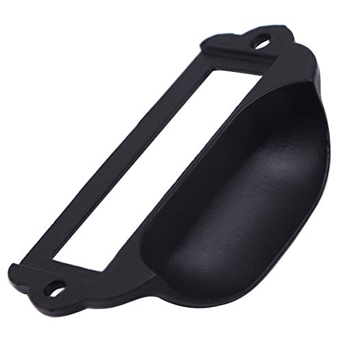Lepohome 20 Pieces 82X40Mm Black Card Holder Drawer Pull/Label Frames Card/Tag Pull/Cabinet Frame Handle/File Name Card Holder For Office Furniture Cupboard Cabinet Drawer Box Case Hardware #TOP3