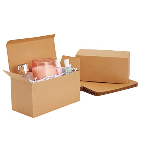 20 Pack 9 X 4.5 X 4.5 Inch Brown Gift Boxes With Lids, Brown Paper Tumbler Box For Present Wrapping, Shipping, Party Favors, Business Supplies, Easy To Assemble #TOP7