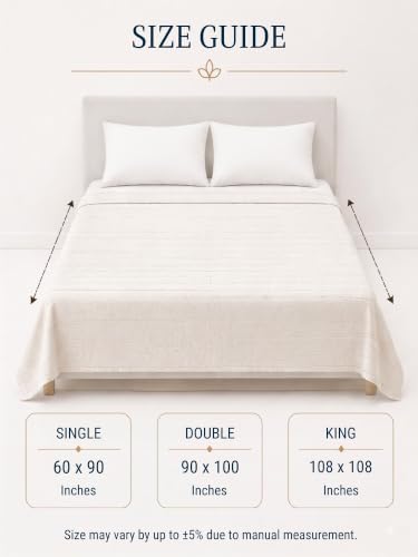 Image of Mafatlal 144 TC Cotton bedsheet for Double Bed, Floral Printed Queen bedsheet with 2 Pillow Covers, 90x100 Size Cotton Bed Sheet, Pure Cotton Full Bedspread|Apple Green