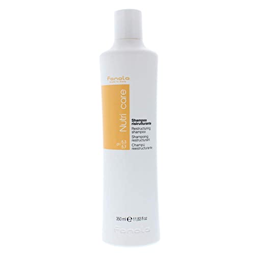 Fanola Restructuring Hair Shampoo for Women & Men - Moisturizing Shampoo for Dry Hair Enriched with Milk Protein - Repairing, Nourishing, Anti-Frizz Formula for Dry & Brittle Strands (11.83 Fl oz)