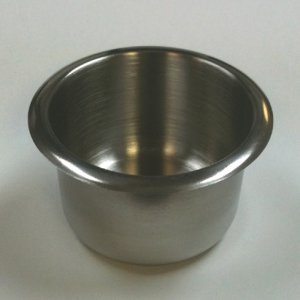1 Oversize Stainless Steel Drop in Poker Drink Holder Holds Soda Can, Beer Bottle or Other Size Containers Too