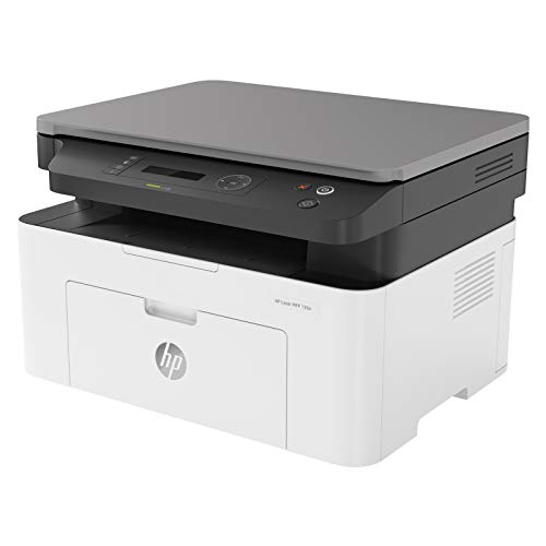 Image of HP Laser MFP 136a, Print, Copy, Scan, 40-Sheet ADF, Ethernet, Hi-Speed USB 2.0, Up to 21 ppm, 150-sheet Input Tray, 100-sheet Output Tray, 10,000-page Duty Cycle, Black and White, 4ZB85A