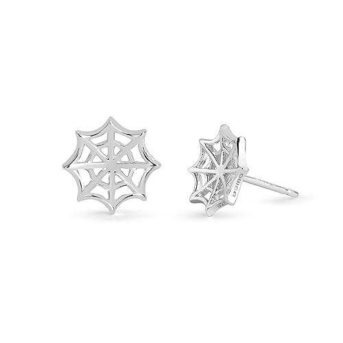 Boma Jewelry Sterling Silver Spider Web Stud Earrings