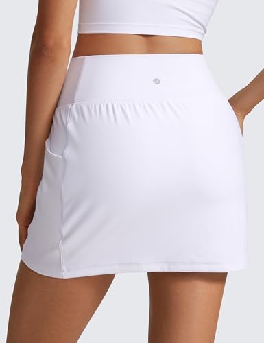 CRZ YOGA Butterlift A Line Golf Skirts for Women High Waisted Stretchy Casual Athletic Tennis Skorts with Side Pockets2