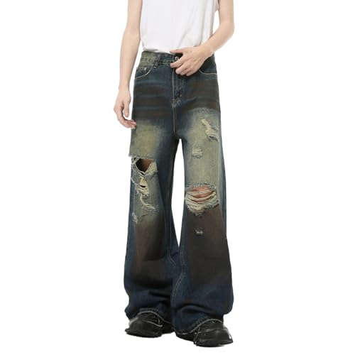 Men's Denim Jeans American Street Style Straight Leg Relaxed Commuter Casual Weekend Pants for Men2